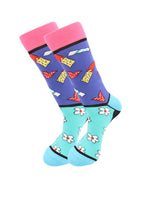 Load image into Gallery viewer, Lipstick and Flowers Socks - Comfy Cotton for Men & Women