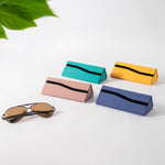Load image into Gallery viewer, Hard Shell, Fold-Flat Colorful Vegan Leather Glasses Case - Dessert Taupe