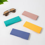Load image into Gallery viewer, Hard Shell, Fold-Flat Colorful Vegan Leather Glasses Case - Perrywinkle