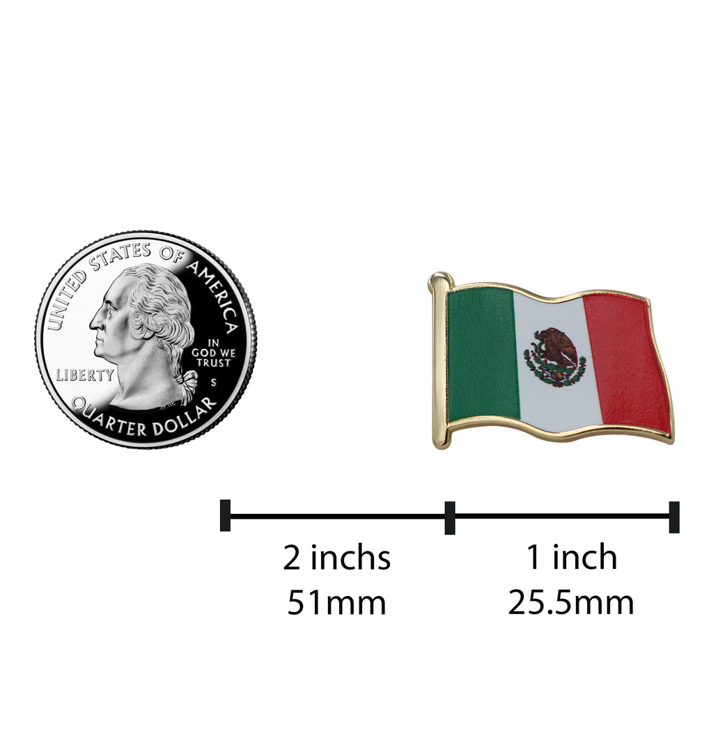 Mexico Flag Enamel Pin For Patriotic & Ceremonial Souvenir