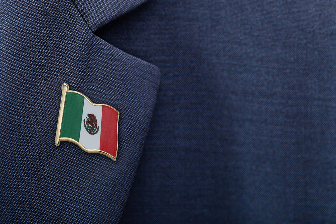 Mexico Flag Enamel Pin For Patriotic & Ceremonial Souvenir