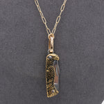 Load image into Gallery viewer, Mini Eagle Handle Folding Knife Necklace – Gold Tone Pendant