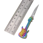 Load image into Gallery viewer, Mini Folding EDC Knife Keychain – Guitar Shape Utility Pocket Knife