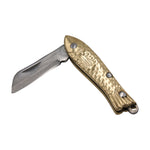 Load image into Gallery viewer, Mini Folding Fish Knife Necklace – Gold Tone with Jellyfish Charm