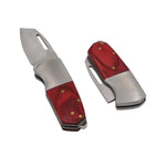 Load image into Gallery viewer, Mini Red Wood-Style Folding Pocket Knife – 2.25" Blade