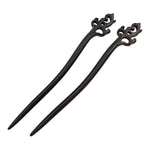Load image into Gallery viewer, Sandalwood, Wood Hair Pin, Clip, Hair Sticks - Fire Set