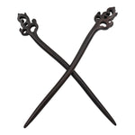 Load image into Gallery viewer, Sandalwood, Wood Hair Pin, Clip, Hair Sticks - Fire Set