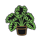 Load image into Gallery viewer, Neon Monstera - Glow-in-the-Dark Plant Enamel Pin