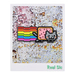Load image into Gallery viewer, Nyan Cat Pin - Rainbow Cat Meme Enamel Pin