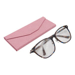 Load image into Gallery viewer, Pink Solid Color Glasses Case - Vegan Leather Magic Folding Hardcase