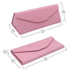 Load image into Gallery viewer, Pink Solid Color Glasses Case - Vegan Leather Magic Folding Hardcase