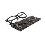 Load image into Gallery viewer, Pirate Skully / Jolly Roger Print Glasses Case - Vegan Leather Magic Folding Hard Case