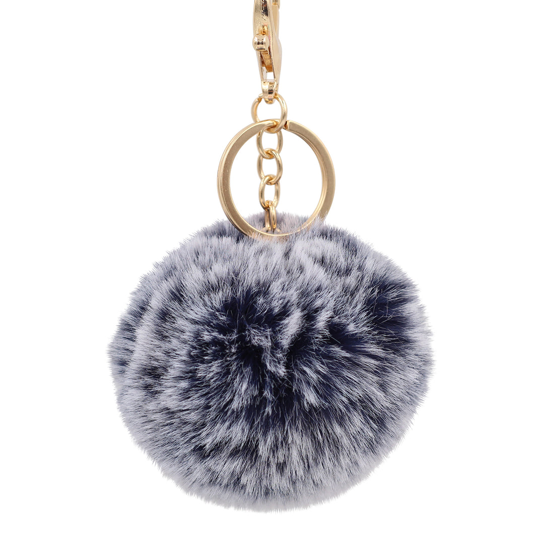 Cute Faux Fur Fluffy Fuzzy Pom Pom Keychain