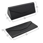 Load image into Gallery viewer, Black Solid Color Glasses Case - Vegan Leather Magic Folding Hardcase