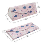 Load image into Gallery viewer, Swan Unicorn Print Glasses Case - Vegan Leather Magic Folding Hardcase