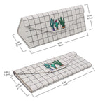 Load image into Gallery viewer, Grid Cactus Print Glasses Case - Vegan Leather Magic Folding Hardcase