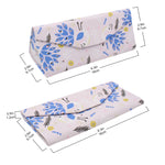 Load image into Gallery viewer, Peacock Print Glasses Case - Vegan Leather Magic Folding Hardcase