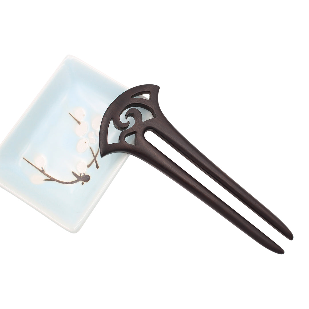 Natural Sandalwood Hair Fork for Women - (Wave)