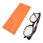Load image into Gallery viewer, Orange Solid Color Glasses Case - Vegan Leather Magic Folding Hardcase