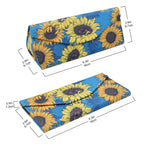 Load image into Gallery viewer, Sunflowers Print Glasses Case - Vegan Leather Magic Folding Hardcase
