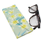 Load image into Gallery viewer, Daffodil Print Glasses Case - Vegan Leather Magic Folding Hardcase
