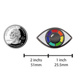 Load image into Gallery viewer, Queer Eye – Rainbow Eye Enamel Pin