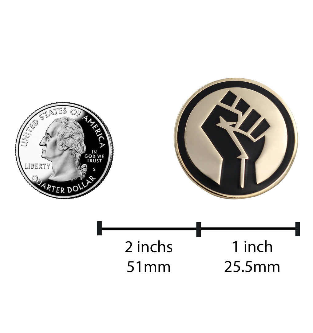 Raised Fist Pin - Black Lives Matter BLM Lapel Pin