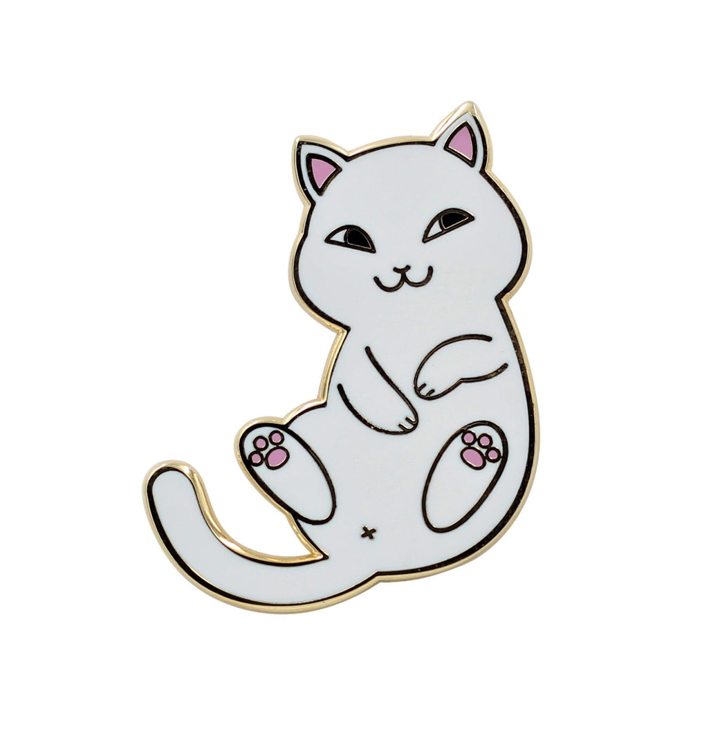 Real Sic Playful Cat Enamel Pin - Cute & Funny Cat Lapel Pin