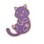 Load image into Gallery viewer, Real Sic Playful Cat Enamel Pin - Cute &amp; Funny Cat Lapel Pin
