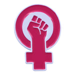 Load image into Gallery viewer, Women&#39;s Power  - Raised Feminist Fist Protest Pride Enamel Pin
