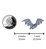 Load image into Gallery viewer, Bat Enamel Pin - Glow-in-The-Dark White Bat Lapel Pin