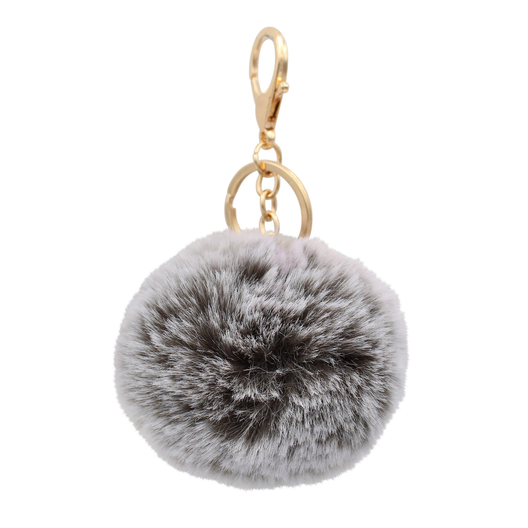 Cute Faux Fur Fluffy Fuzzy Pom Pom Keychain