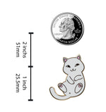 Load image into Gallery viewer, Real Sic Playful Cat Enamel Pin - Cute & Funny Cat Lapel Pin