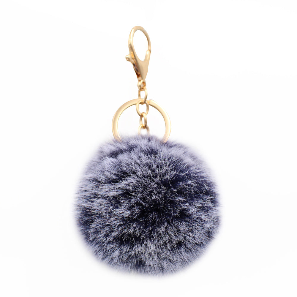 Cute Faux Fur Fluffy Fuzzy Pom Pom Keychain