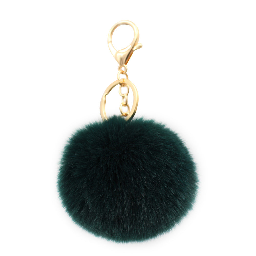Cute Faux Fur Fluffy Fuzzy Pom Pom Keychain