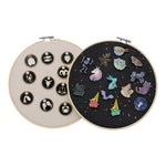 Load image into Gallery viewer, Glitter Embroidery Hoop - Enamel Pin Display Wall Art (Not Include Pin)