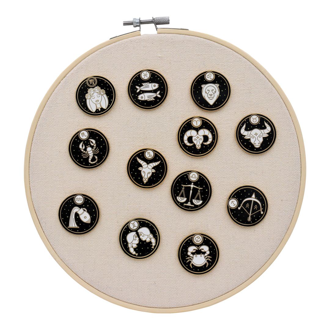Astrological Zodiac Sign Pin - Star Sign / Astrology Enamel Pins for Birth Sign / Birthday Gift