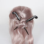 Load image into Gallery viewer, Natural Sandalwood Hair Sticks for Women - Set of 2 - (Fire)