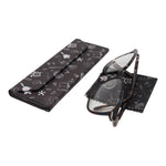 Load image into Gallery viewer, Science Print Glasses Case - Vegan Leather Magic Folding Hardcase