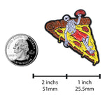 Load image into Gallery viewer, Skeleton Pizza Pin - Pepperoni Pizza Lovers Enamel Lapel Pin