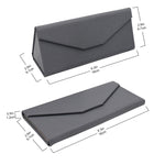 Load image into Gallery viewer, Grey Solid Color Glasses Case - Vegan Leather Magic Folding Hardcase