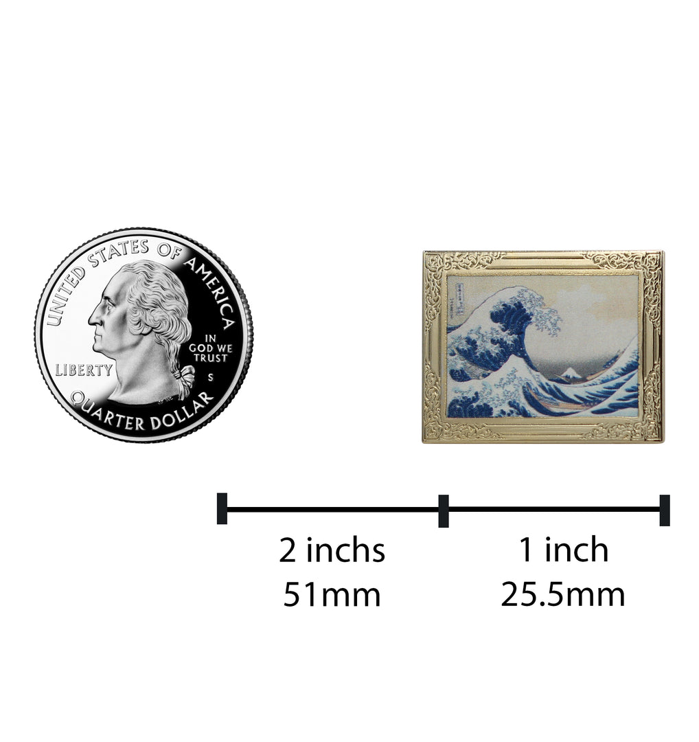 The Great Wave by Hokusai Art Frame Pin - Museum Souvenir Fine Art Lapel Pin