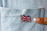 Load image into Gallery viewer, United Kingdom Flag Enamel Pin For Patriotic & Ceremonial Souvenir