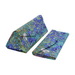 Load image into Gallery viewer, Van Gogh Irises Foldable Eyeglass Case – Art Vegan Leather Folding Hard Shell Case