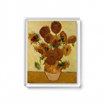 Load image into Gallery viewer, Sunflowers Acrylic Magnet – Van Gogh Art Fridge Magnet