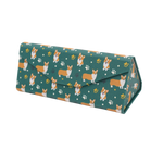 Load image into Gallery viewer, Welsh Corgi Print Glasses Case - Vegan Leather Magic Folding Hard Case