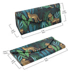 Load image into Gallery viewer, Cheetah Print Glasses Case - Vegan Leather Magic Folding Hardcase