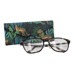 Load image into Gallery viewer, Cheetah Print Glasses Case - Vegan Leather Magic Folding Hardcase