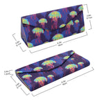 Load image into Gallery viewer, Jellyfish Print Glasses Case - Vegan Leather Magic Folding Hardcase
