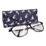 Load image into Gallery viewer, Space Cat Print Glasses Case - Vegan Leather Magic Folding Hardcase